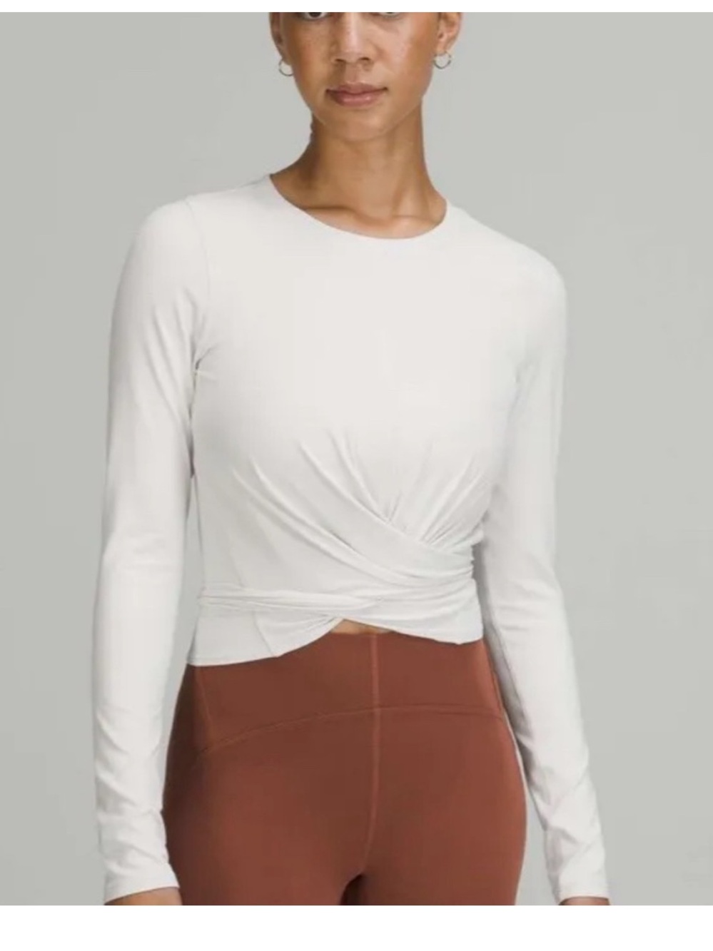 Lululemon Time to Restore Nulu Long Sleeve Shirt - White Opal